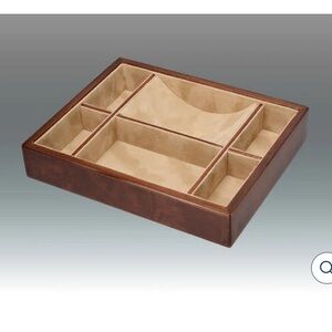 Neiman Marcus Wood Vanity Tray Brown
